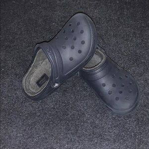 Navy crocs